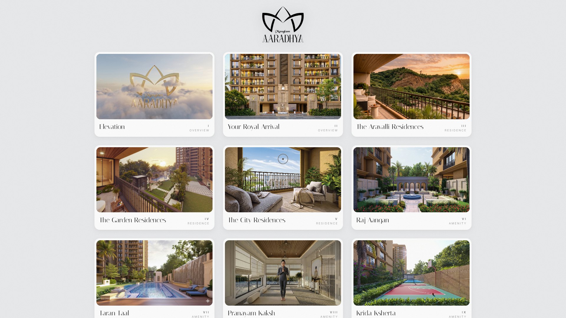 Manglam Aaradhya — An Interactive Edition — screenshot of the live site